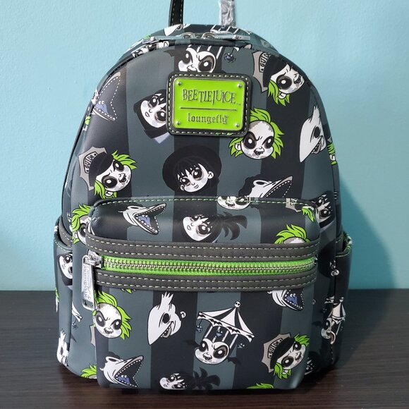NWT Loungefly Beetlejuice Mini Backpack - Small Shop Exclusive - Picture 1 of 7